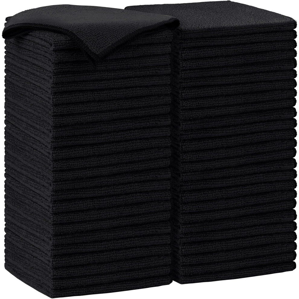Microfiber Cleaning Cloths 50Pk, 12"X12", Soft & Absorbent, Lint-Free, Streak-Free For Cars, Home, Kitchen, Windows 9422877374816