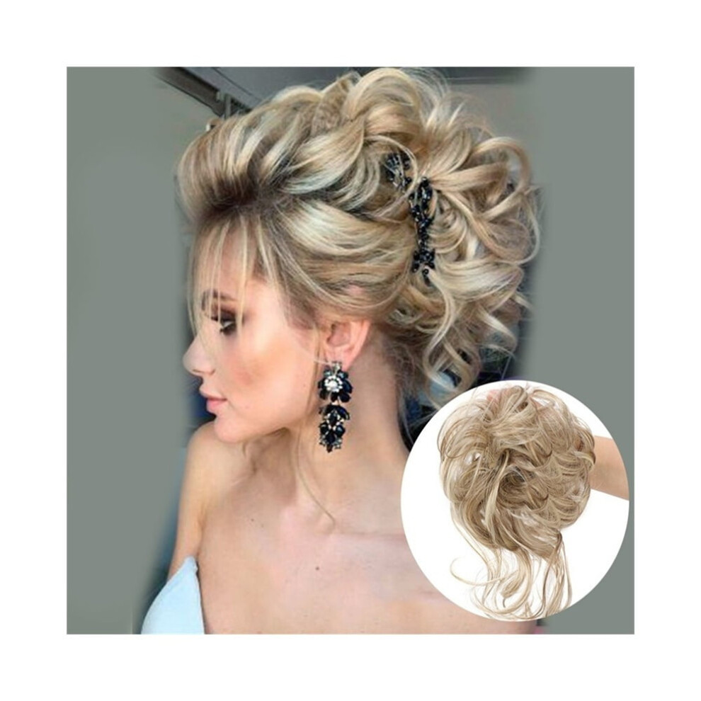 Synthetic Hair Bun Chignon Messy Curly Elastic Scrunchy False Hair Pieces for Women