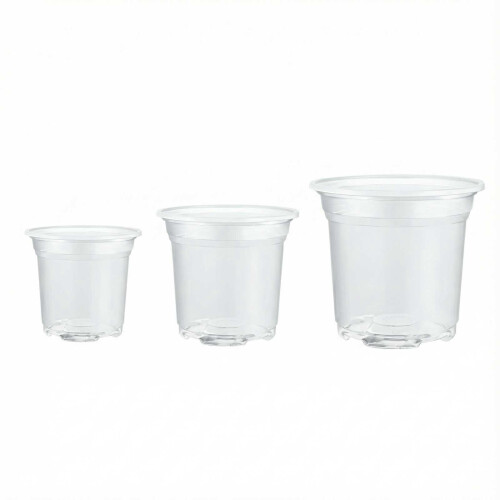 Vasos autoirrigáveis com pratos de drenagem e