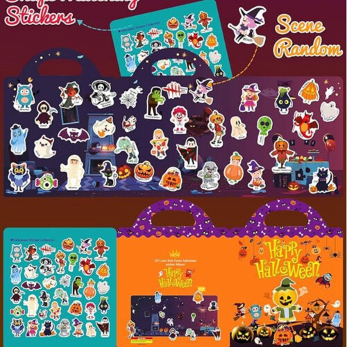 Halloween-Sticker für Kinder-Stuhlbücher, 1 Set
