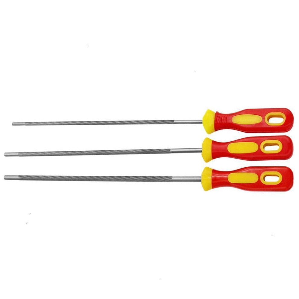 3Pcs Ergonomic Handle Chainsaw File Perfect For Metal & Wood Fine Craftsmanship 9027700017221