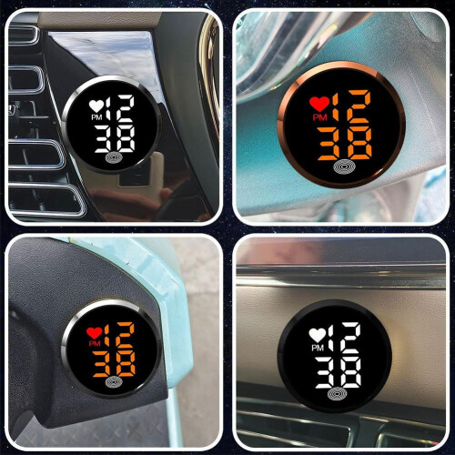 Autodashboardklok met LED-touchscreen (zelfklevend) 2