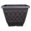 Pot de fleurs carré en résine brune, 40 cm 1