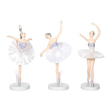3pcs Ballet Girl Cake Topper – Sweet Dessert Decor for Birthday Parties, Compatible with Cakes & Cupcakes
