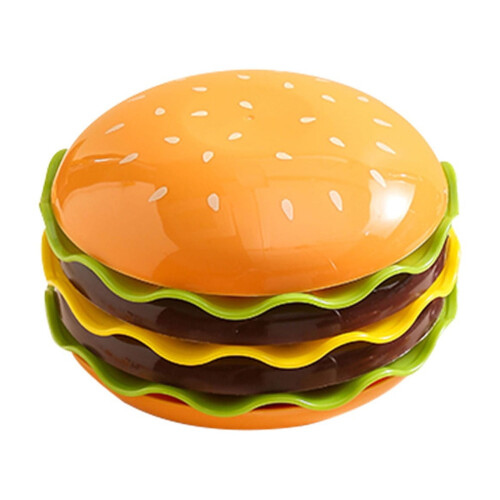 Σετ 7 τεμαχίων σερβίτσιων σε στυλ burger, κεραμικά πιάτα και μπολ με καπάκια, για 1