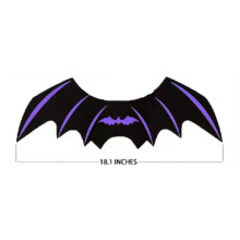 Adjustable Black Bat Wings Costume for Pets, Lightweight Halloween Cosplay Accessory for Cats and Small Dogs, Comfortable Fit