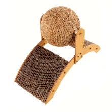 Cat Scratcher Toy with Sisal Ball & Cardboard Wheel