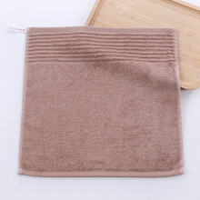 Soft Absorbent Face Towels | 4-Pack Striped Solid Color Washcloths | 35x35cm Polyester Bath Towels | Pink Blue Brown Gray
