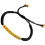 Pulsera de cordón tejido negro con dije de mahjong, 1