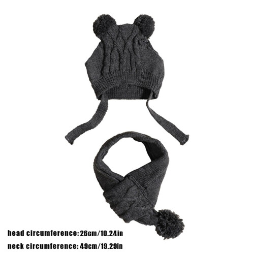 Gorro e cachecol de inverno em tricô, quentinho e com protetor de pescoço combinando. 2