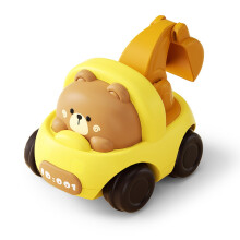 Cartoon Animal Toy Truck Set: Friction-Powered Dump Truck & Excavator, Push-and-Go Construction Toys for Kids 3+, Birthday/Christmas Gift