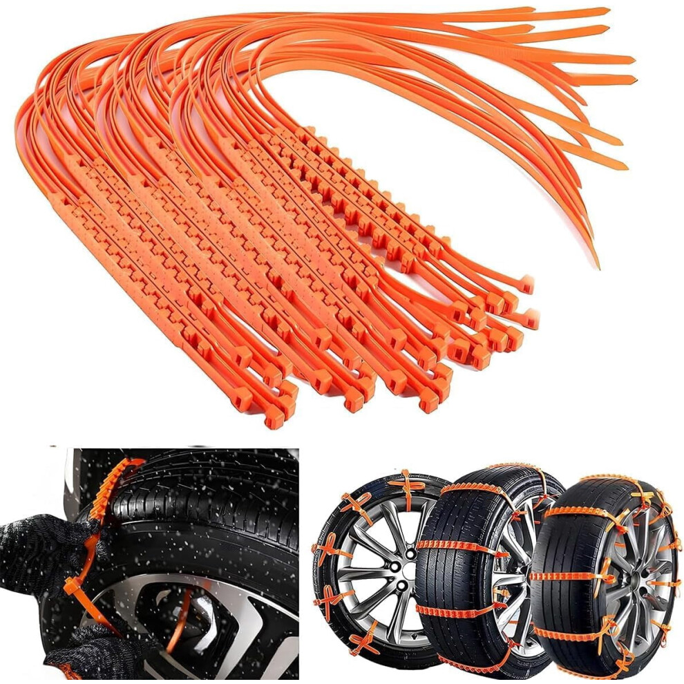 Universal Adjustable Tire Chains For Trucks, Suvs, Vans, Cars Â Anti-Skid Snow Chains Compatible With All Vehicles 9336866676297