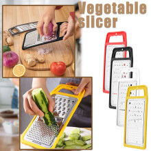 Stainless Steel Handheld Grater – Multi-Purpose Kitchen Planer for Cheese, Garlic | Compact, Dishwasher Safe, Easy Grip, Red