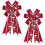 2 rode jute kerstkransstrikken met draad 5