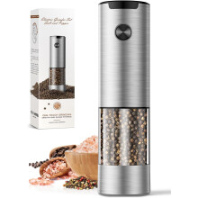 1PC Electric Salt & Pepper Grinder, Adjustable Coarseness, LED Light, Large Capacity, Compatible with Kitchen Appliances