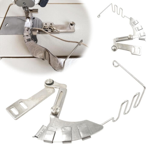 Industrial Sewing Accessory Binding Edge Folder Double Fold Angle Overlock 20-36mm Right Angle Bias Binder Foot Adjustable Screw Precision Stitching