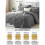 Queen 7-Piece Microfibre Comforter Set Dark Grey 4