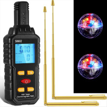 5-Piece Ghosthunting Equipment Kit 1 EMF Radiation Detector 2 LED Cat Balls Copper Track Poles