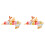 Ensemble de 2 décorations d'angle de porte en bois en forme de lapin de Pâques 1
