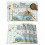 Set van 4 placemats met turquoise konijn en tulp. 1