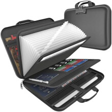 Fireproof Hard Case Document Box with Lock & Waterproof Zipper – Portable A4/Laptop File Organizer, Compatible with Home/Office/Travel