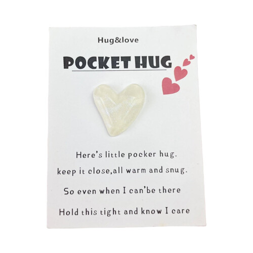 Ευχετήρια Κάρτα Pocket Hug σε σχήμα καρδιάς – Μίνι χαριτωμένο δώρο για γυναίκες, 1