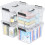 20 Quarts Stackable Plastic Storage Latches Box with Lid, Clear Latching Storage Bin with Handle, 4 Packs 1