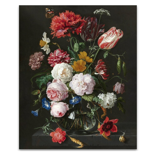 Νεκρή φύση με λουλούδια σε γυάλινο βάζο, Jan Davidsz. de Heem Υπέροχη διακόσμηση σπιτιού