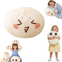 Bola de apertar gigante em formato de bolinho, branca, 20 cm