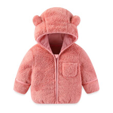 Winter Coats for Girls,Coat Baby Boys Girls Winter Fold Over Mittens Bear Hooded Outwear Jacket,Toddler Jackets Boys,Pink,12-18 Months