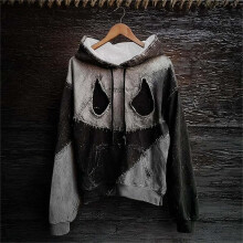 Sweat à capuche en polaire imprimé Halloween pour homme, taille L