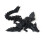 Svart 3D-printet dragefigur 14 cm 1