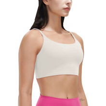 Reggiseno sportivo da donna imbottito con spalline e scollo quadrato, 1 o 3 pezzi