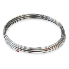 3/8" OD x 25' Stainless Steel Tubing Coil - 304 SS,.020" Wall - Welded Tubing for Fluid & Gas Transport, Industrial Applications