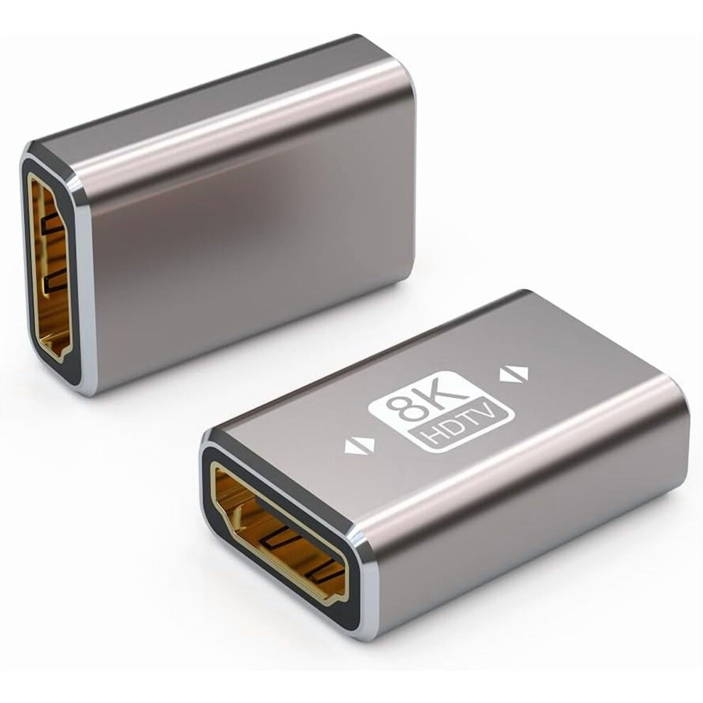 2 Pack Hdmi Coupler 8K@60Hz, Hdmi Connector Female To Female 2.1 Extender For Extending Two Cables Compatible With Monitor Laptop Projector Hdtv 9085618331358