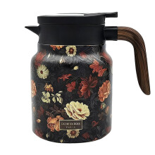 Infuseur à thé intégré à motif floral vintage, 1000 ml, en acier inoxydable