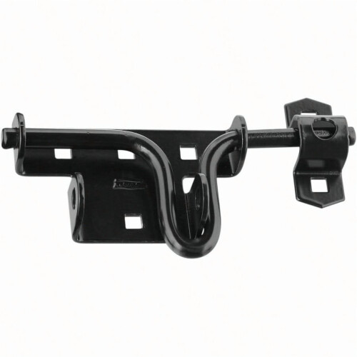 National Hardware N165506 Συρόμενη Πόρτα με Μανδάλια από Ατσάλι με Επίστρωση WeatherGuard σε Μαύρο
