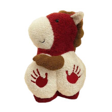 Coussin décoratif en peluche représentant un cheval à câliner, garnissage en coton PP doux, mascotte mignonne pour le Nouvel An, pour canapé ou