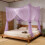 Lila Polyester-Moskitonetz, 240 x 210 x 190 cm 4