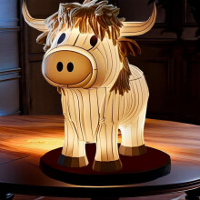 HomeKingdee Cow Bordlampe – USB Natlampe, Bærbar Sengelampe til Soveværelse/Stue, Kompatibel med USB Strøm