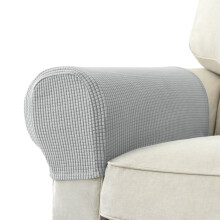YIEMEEN Lot de 2 housses d'accoudoirs en polyester doux pour chaises et canapés - Protection durable