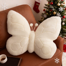 Coussin décoratif en forme de papillon pour Noël et la Saint-Valentin, coussin doux pour canapé ou lit, décoration intérieure festive