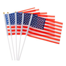 5 buc mini steaguri naționale americane SUA, fluturând manual, mici stâlpi de banner