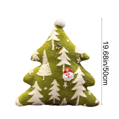 Weihnachtsbaum-Plüschkissen, 50 cm, Grün 2