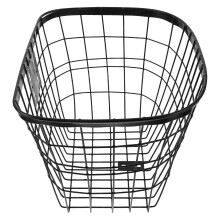 Rear Basket Black Iron Storage Carrier Versatile Design for Bikes and Outdoor Use