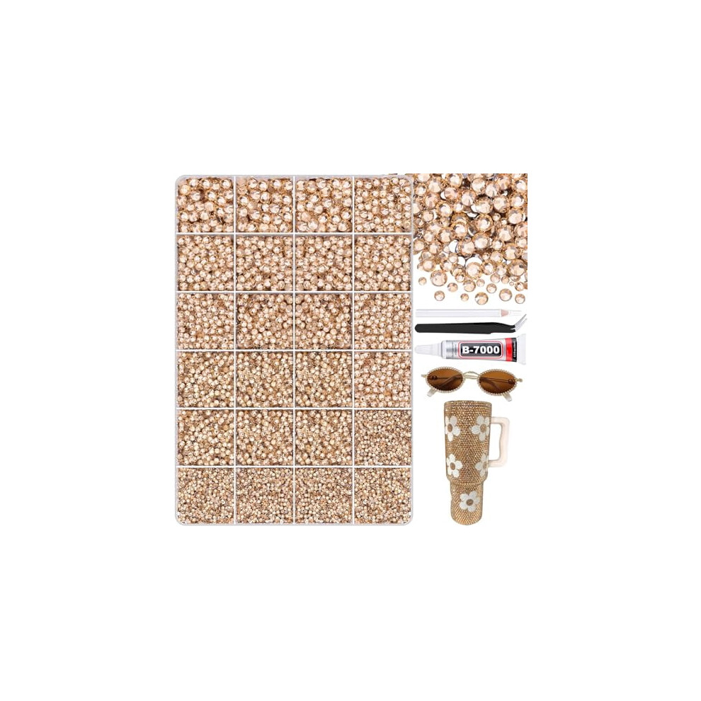 Champagne Rhinestones Flatback 25000 pcs