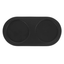 Plateau porte-sel et poivre en bois noir, 1 pièce, 14,7 x 7,9 x 1,3 cm, forme rectangulaire