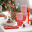 Rote Schneeflocken-Pappbecher, 12 oz, 25er-Packung 5