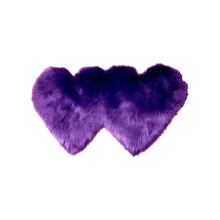 Tapis d'entrée en peluche en forme de cœur pour la Saint-Valentin, 35 x 70 cm, antidérapant.