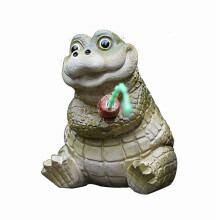 Statue de crocodile pêcheur à la corde créative, figurine mignonne en résine de crocodile simulant un crocodile, sculpture animale, ornement pour